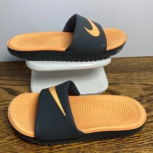 Nike Kawa Slide Kids Black Orange Sandals 819352-002 Size 11C
